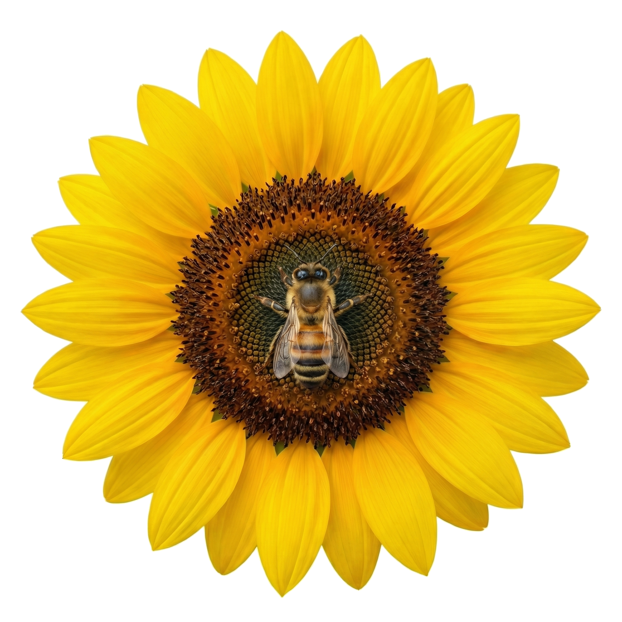 Bee on sunflower